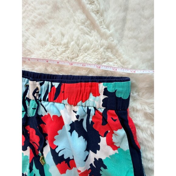 Kaari Blue Red White Aqua Shorts Size Small stretch Waist - Picture 2 of 5